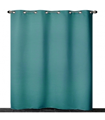 Rideau occultant à œillets, Bleu canard - 140x240cm prêt a poser Atout Ciel