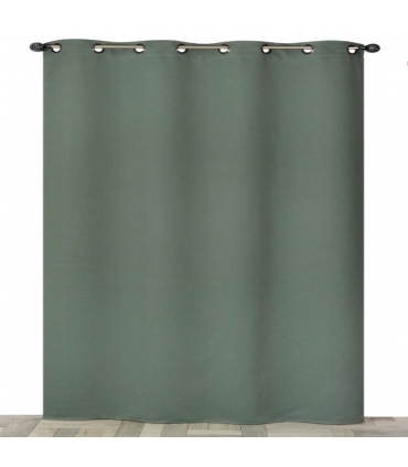 Rideau occultant à œillets, Kaki - 140x240cm prêt a poser Atout Ciel