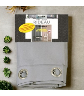 Rideau isolant thermique et phonique à œillets, gris, 140x240cm prêt a poser Rideau isolant thermique et phonique à œillets, gris, 140x240cm prêt a poser