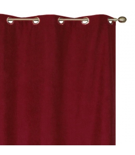 Rideau suédine thermique doublé polaire, Bordeaux - 140x240cm prêt a poser Atout Ciel