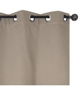 Rideau occultant thermique à œillets, Taupe - 140x240cm prêt a poser Atout Ciel