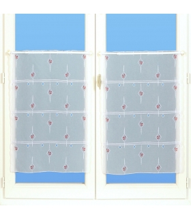 Rideau Brodé Modulable en Hauteur, Motif Feuille - Rouleau, Larg, 45cm, Long, 13m Rideau Brodé Modulable en Hauteur, Motif Feuille - Rouleau, Larg, 45cm, Long, 13m