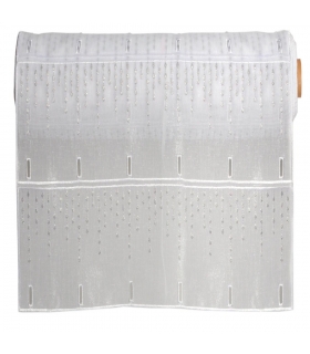 Rideau Brodé Modulable en Hauteur, Motif Pois - Rouleau, Larg, 60cm, Long, 20m Rideau Brodé Modulable en Hauteur, Motif Pois - Rouleau, Larg, 60cm, Long, 20m