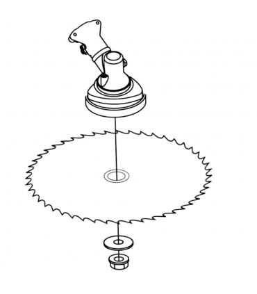 Lame spéciale arbuste  36 dents aiguisées épaisseur 1,2 mm diamètre 25,4mm 72060001