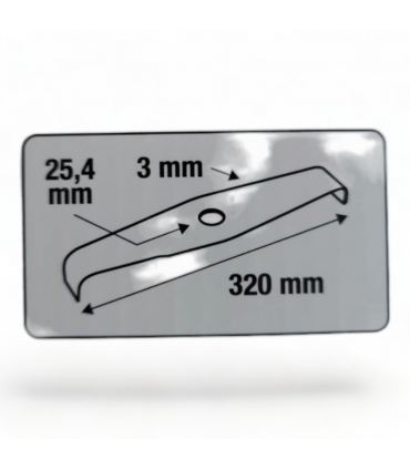 Lame duro broyeur spéciale ronces, arbustes et racines 2 dents épaisseur 3 mm diamètre 25,4mm 72050005