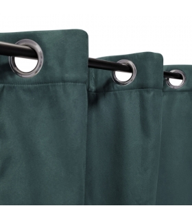 Rideau suédine thermique doublé polaire, Vert - 140x240cm prêt a poser Atout Ciel