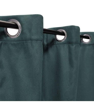 Rideau suédine thermique doublé polaire, Vert - 140x240cm prêt a poser Atout Ciel