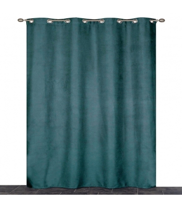 Rideau suédine thermique doublé polaire, Vert - 140x240cm prêt a poser Atout Ciel