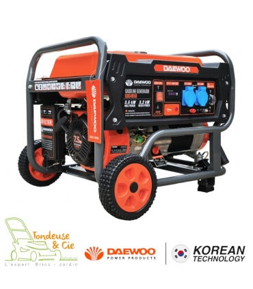 Groupe électrogène à essence 3500W, 230V, régulateur AVR - DAEWOO GDS4950E