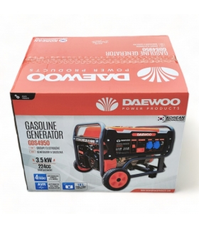 Groupe électrogène à essence 3500W, 230V, régulateur AVR - DAEWOO GDS4950E Groupe électrogène à essence 3500W, 230V, régulateur AVR - DAEWOO GDS4950E