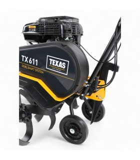 Motobineuse 4 temps 212cc, Largeur de Travail Extensible, 4000 watts, Marche Avant et Arrière avec Dual Shaft - TEXAS TX611TG Motobineuse 4 temps 212cc, Largeur de Travail Extensible, 4000 watts, Marche Avant et Arrière avec Dual Shaft - TEXAS TX611TG