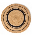 Tapis Rond en Jute tressé Naturel, D120cm - Atout Ciel 69001