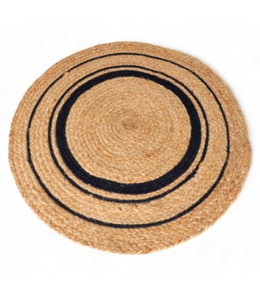 Tapis Rond en Jute tressé Naturel, D80cm - Atout Ciel 69001