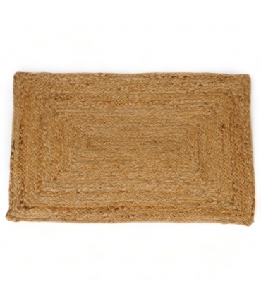 Tapis rectangulaire en Jute tressé Naturel, 100x150cm - Atout Ciel 69004