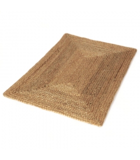 Tapis rectangulaire en Jute tressé Naturel, 60x90cm - Atout Ciel 69004 Tapis rectangulaire en Jute tressé Naturel, 60x90cm - Atout Ciel 69004
