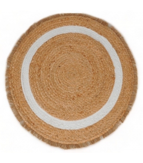 Tapis Rond en Jute tressé, Beige, D80cm - Atout Ciel 69008 Tapis Rond en Jute tressé, Beige, D80cm - Atout Ciel 69008