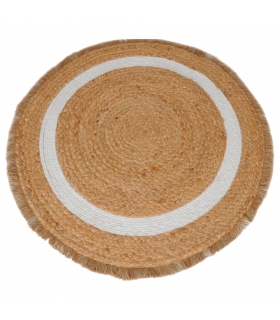 Tapis Rond en Jute tressé, Beige, D80cm - Atout Ciel 69008 Tapis Rond en Jute tressé, Beige, D80cm - Atout Ciel 69008