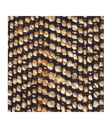 Tapis rectangulaire avec Franges en Jute et Coton, Noir, 60x90cm - Atout Ciel 69007