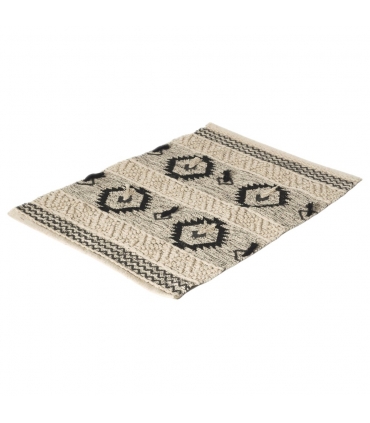 Tapis éthnique rectangulaire en Coton, Beige, 100x150cm - Atout Ciel 69009