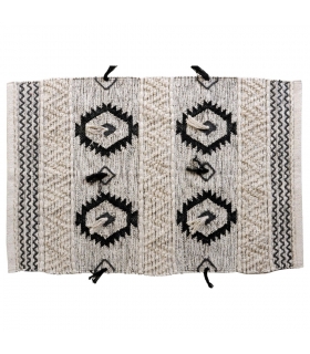 Tapis éthnique rectangulaire en Coton, Beige, 100x150cm - Atout Ciel 69009 Tapis éthnique rectangulaire en Coton, Beige, 100x150cm - Atout Ciel 69009