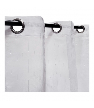 Rideau léger blanc à œillets, 240x240cm - facile à installer, Atout Ciel