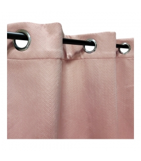 Rideau thermique isolant à œillets, 140x240cm velours frappé vieux rose - prêt à accrocher, Atout Ciel Rideau thermique isolant à œillets, 140x240cm velours frappé vieux rose - prêt à accrocher, Atout Ciel