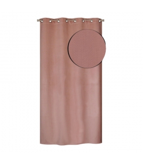 Rideau thermique isolant à œillets, 140x240cm velours frappé vieux rose - prêt à accrocher, Atout Ciel Rideau thermique isolant à œillets, 140x240cm velours frappé vieux rose - prêt à accrocher, Atout Ciel