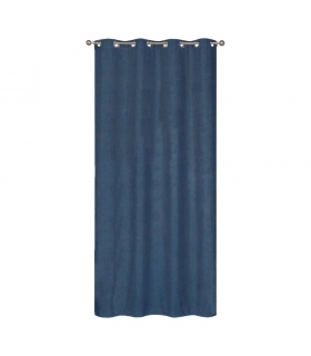 Rideau isolant thermique à œillets, 140x240cm velours frappé indigo - prêt à accrocher, Atout Ciel Rideau isolant thermique à œillets, 140x240cm velours frappé indigo - prêt à accrocher, Atout Ciel