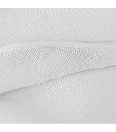 Ensemble de voilages blancs unis avec passe-tringle, 2X 60x160cm - faciles à installer, Atout Ciel