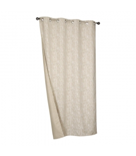 Rideau jacquard fantaisie beige, isolation thermique 135x240cm - prêt à poser, Atout Ciel Rideau jacquard fantaisie beige, isolation thermique 135x240cm - prêt à poser, Atout Ciel