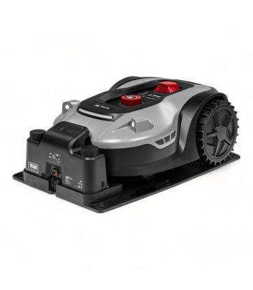 Robot tondeuse électrique autonome - Batterie 20V / 5 Ah, Largeur de coupe 22 cm, jusqu'à 2000 m2 de pelouse, Application