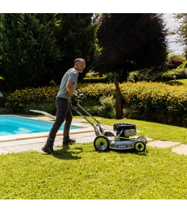 Tondeuse thermique professionnelle 53cm - mulching haute performance, moteur Briggs  Stratton 190cm3 - 2 vitesses avant - GRIN