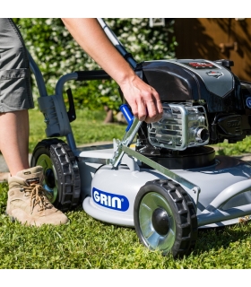Tondeuse thermique tractée, moteur 163cm3 Briggs  Stratton, Mulching avancé, 1200m2 - GRIN HM46A Tondeuse thermique tractée, moteur 163cm3 Briggs  Stratton, Mulching avancé, 1200m2 - GRIN HM46A