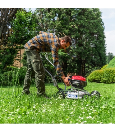 Tondeuse électrique à batterie 82V, 600m² d'autonomie, mulching -  GRIN BM37-82V