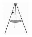 Potence à grillade, 180cm de hauteur, grille de cuisson en acier inox, CookKing, 111351