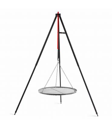 Barbecue Grille de Cuisson suspendu sur Trépied 160 cm – grille en acier inox 50 cm