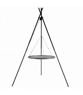 Barbecue Grille de Cuisson suspendu «TIPI» sur Trépied 210 cm – en acier 80 cm