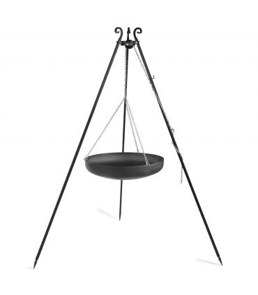 Wok sur Trépied 180 cm– en acier 70 cm