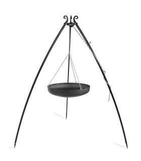 Wok sur Trépied 200 cm– en acier 70 cm