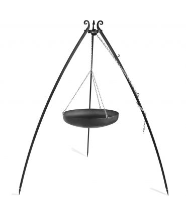 Wok sur Trépied 200 cm– en acier 60 cm