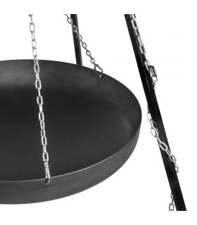Wok sur Trépied 200 cm– en acier 60 cm Wok sur Trépied 200 cm– en acier 60 cm