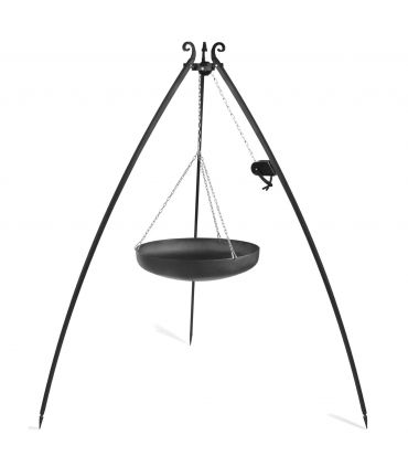 Wok Trépied 200 cm avec manivelle – en acier 70 cm
