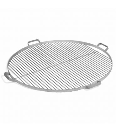 Grille de cuisson en acier inox 60 cm avec 4 poignées à poser sur brasero