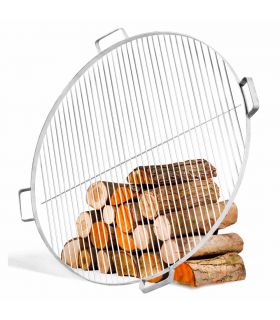 Grille de cuisson en acier inox 80 cm avec 4 poignées à poser sur brasero Grille de cuisson en acier inox 80 cm avec 4 poignées à poser sur brasero