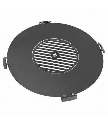 Plaque pour braséro 78 cm avec une grille 36 cm et 4 poignées
