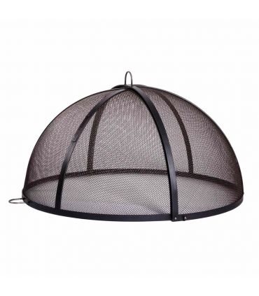 Capot grille de protection contre les étincelles articulé à accèss facile pour braséro 69 cm