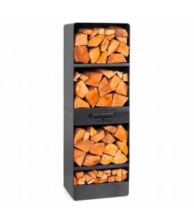 Porte-bûches pour cheminée d'extérieur «VENTO» 120x40x30cm