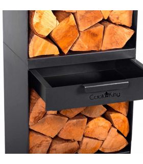 Porte-bûches pour cheminée d'extérieur «VENTO» 150x80x30cm Porte-bûches pour cheminée d'extérieur «VENTO» 150x80x30cm