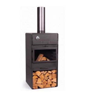 Cheminée d'extérieur «VENTO» avec le four et double vitrage