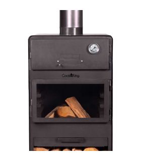 Cheminée d'extérieur «VENTO» avec le four et double vitrage